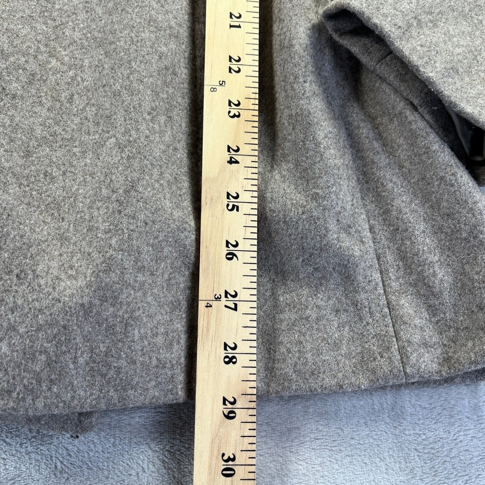London Fog Pea Coat Women M Tan Wool Blend Double Breasted Timeless Fall Neutral - Picture 8 of 11
